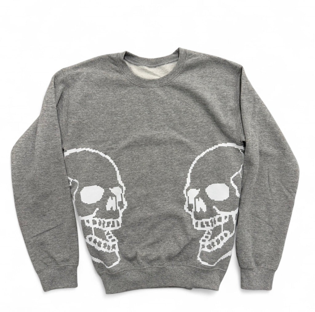 Double Pixel Skull Crewneck