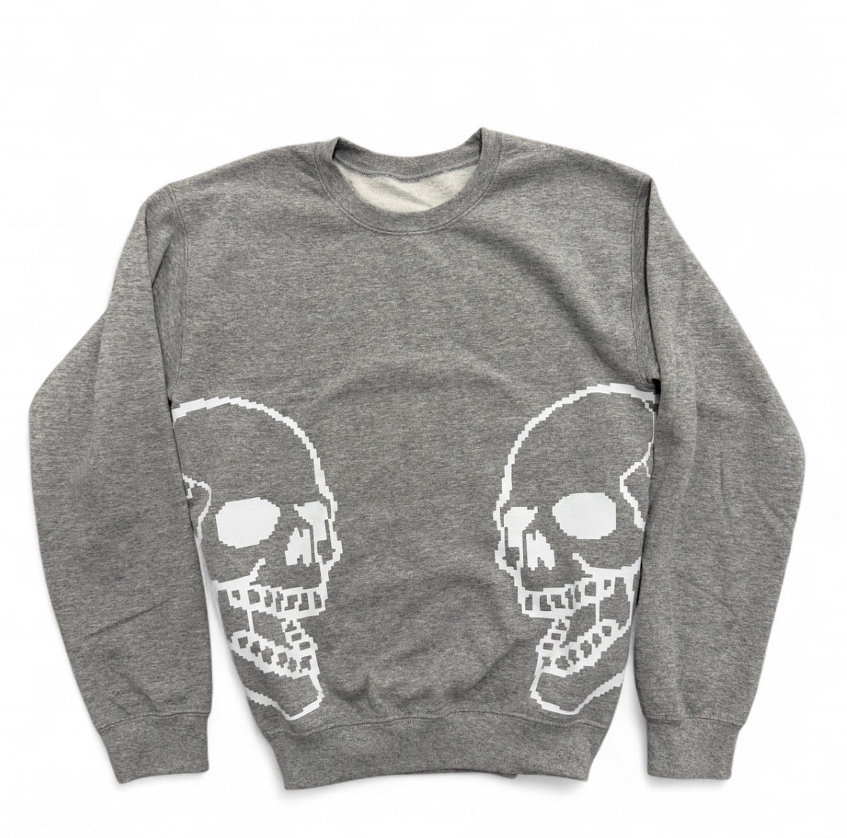 Double Pixel Skull Crewneck