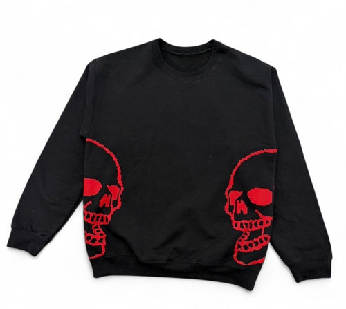 Double Pixel Skull Crewneck
