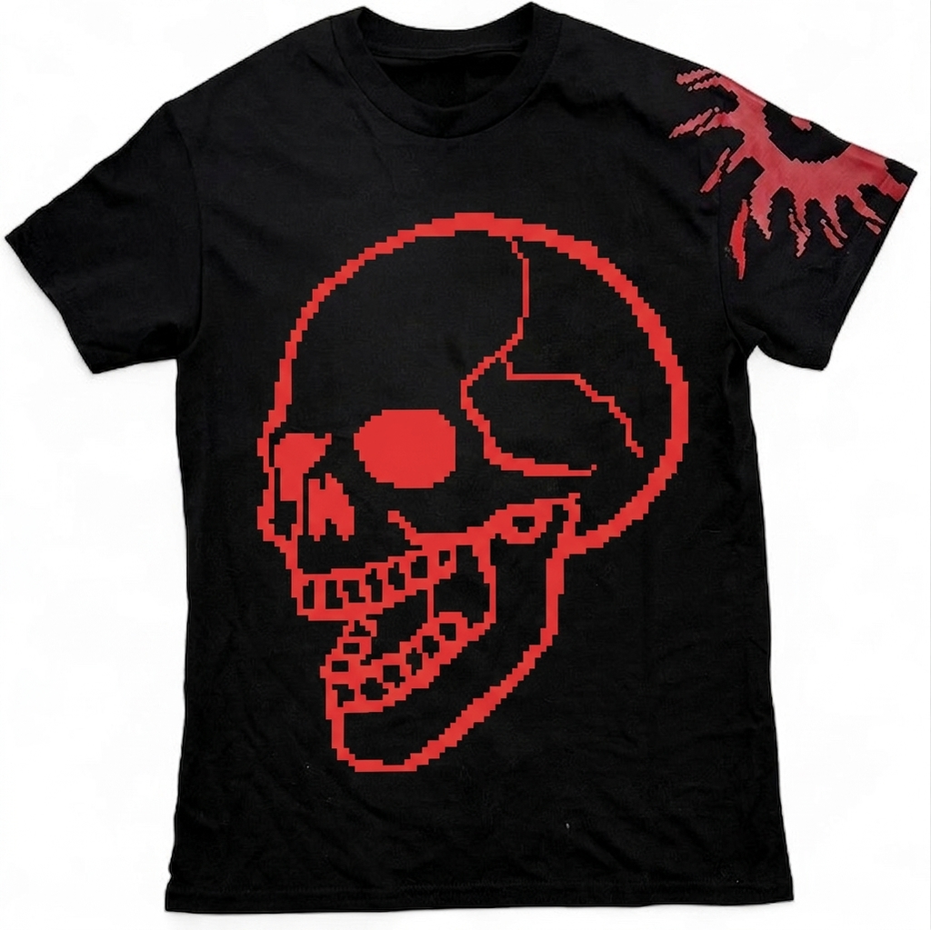 Limited Pixel Skulls Doublet T-Shirt