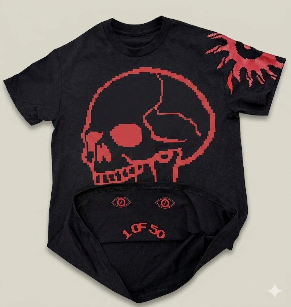 Limited Pixel Skulls Doublet T-Shirt